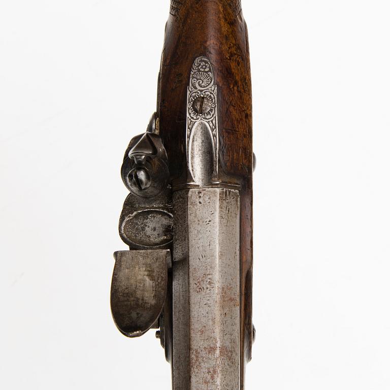 A Flintlock rifle by Joseph Griffin, London, second half of 18th Century.