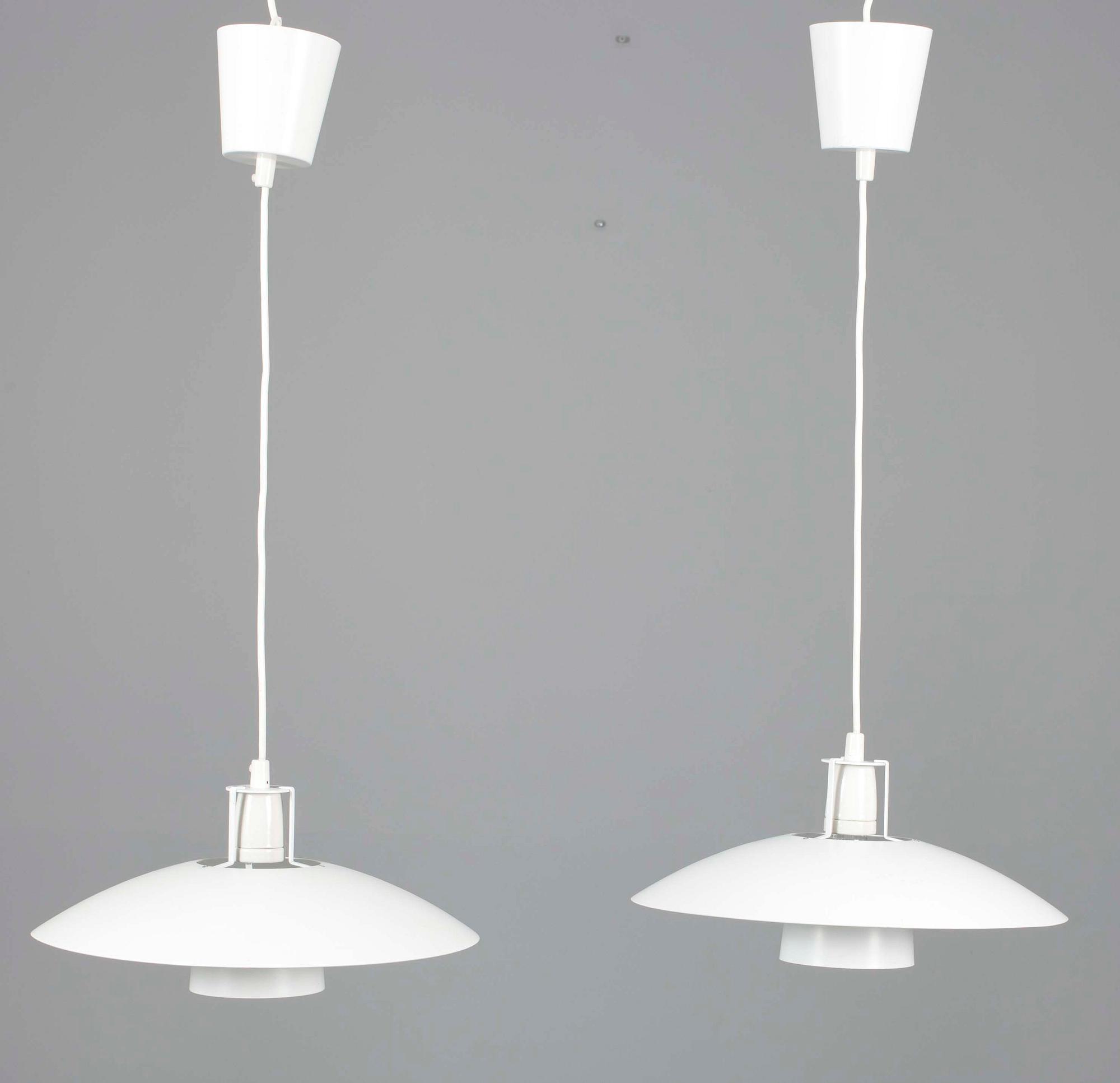 TAKLAMPOR, 2 st, aluminium, JL 340, Juha Leiviskä, Artek, Finland, 1900-talets senare hälft.
