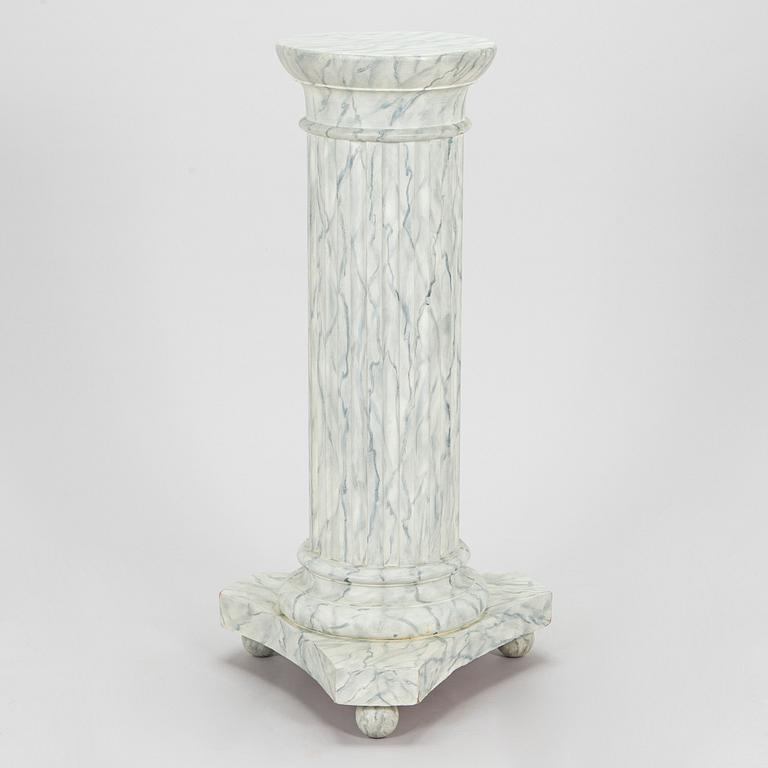 A mid 19th century Gustavian style pedestal.