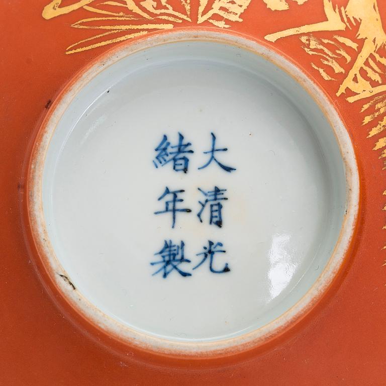 Three porcelain bowls, China. Early 20th century.