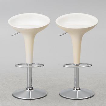 Stefano Giovannoni, bar stools, a pair, Bombo Swivel, Magis, early 2000s.