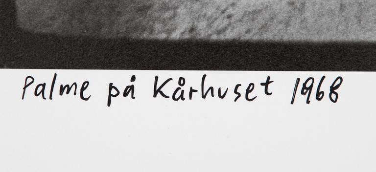 Carl Johan De Geer, "Palme på Kårhuset 1968".