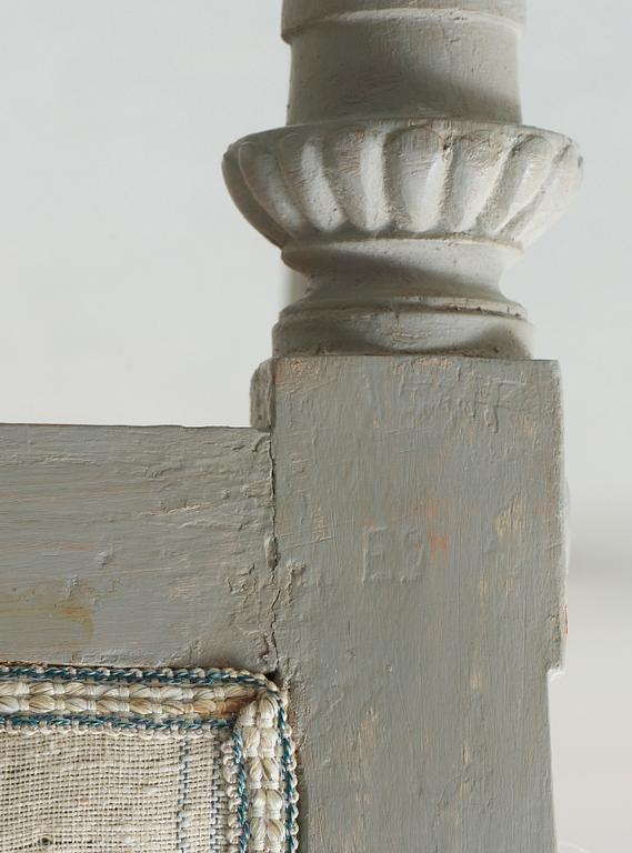 STOLAR, sex stycken, av Ephraim Ståhl (mästare i Stockholm 1794-1820). Sengustavianska.