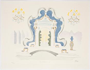 GRAFIKMAPP, "Halmstadgruppen 45 år". 6 st litografier, signerade, numrerade 324/350.