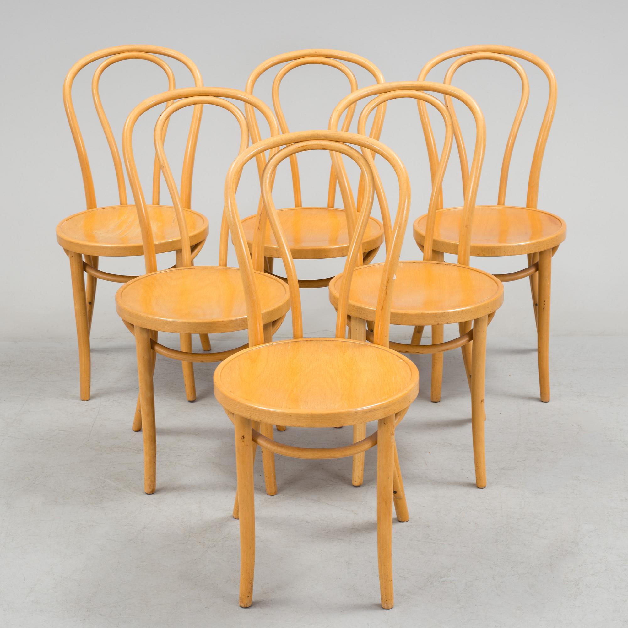 GILLIS LUNDGREN, stolar, 6 st, "Öglan", IKEA, 1970-/80-tal.