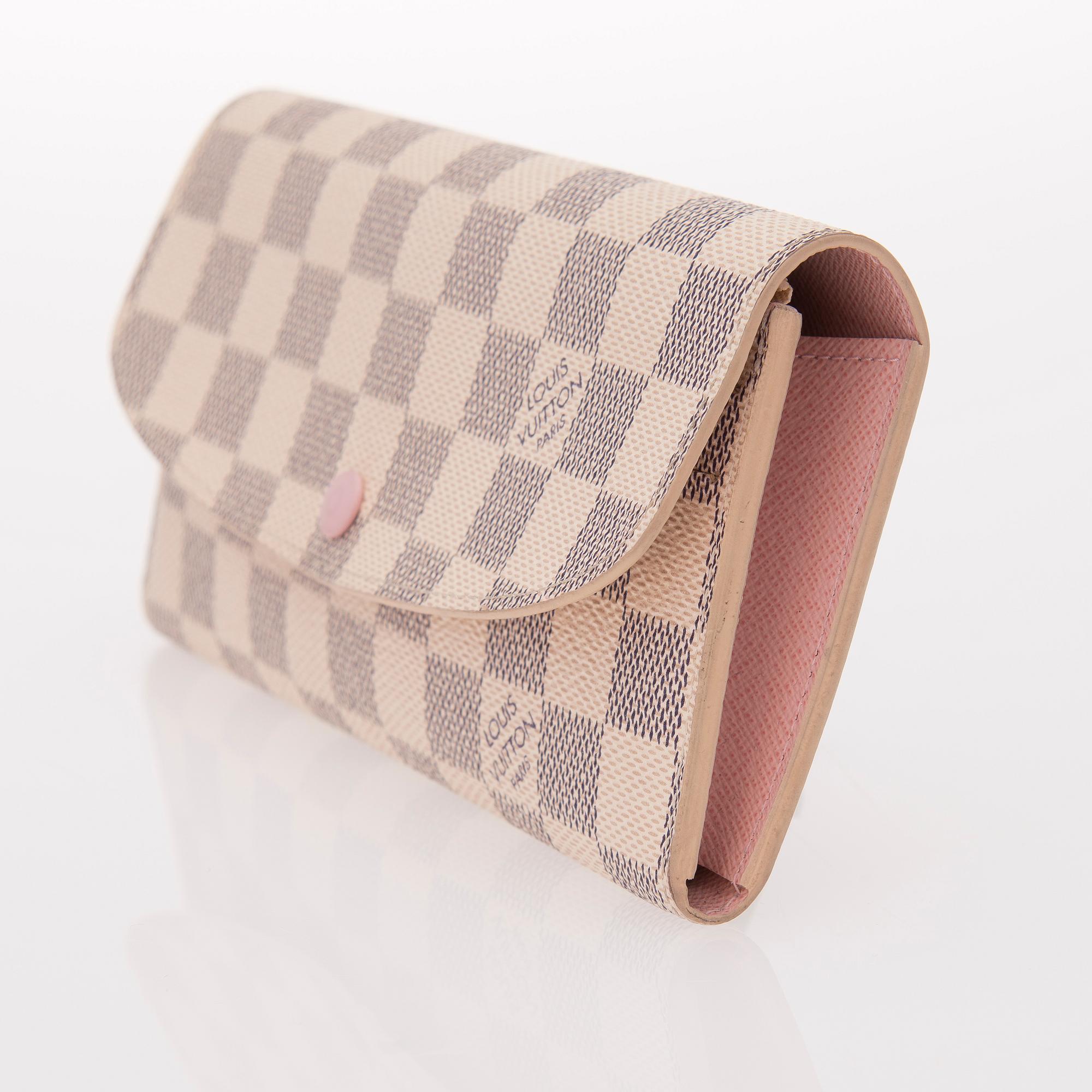 A LOUIS VUITTON WALLET,  "Emilie Damier Azur".