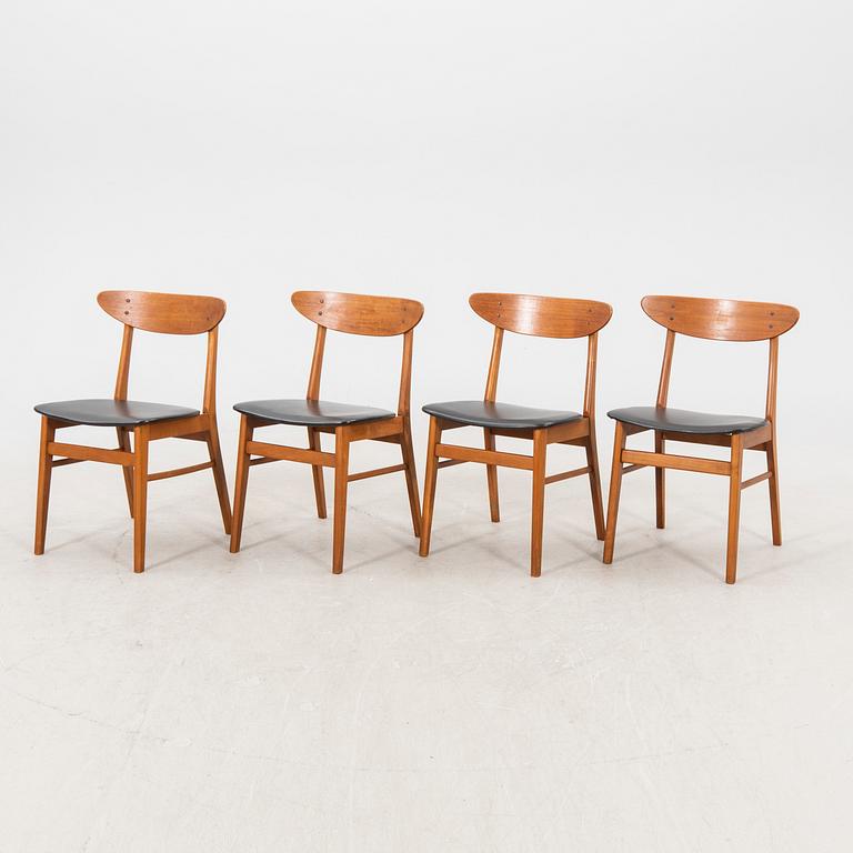 A set of four Frarstrup teak chairs 1960s.