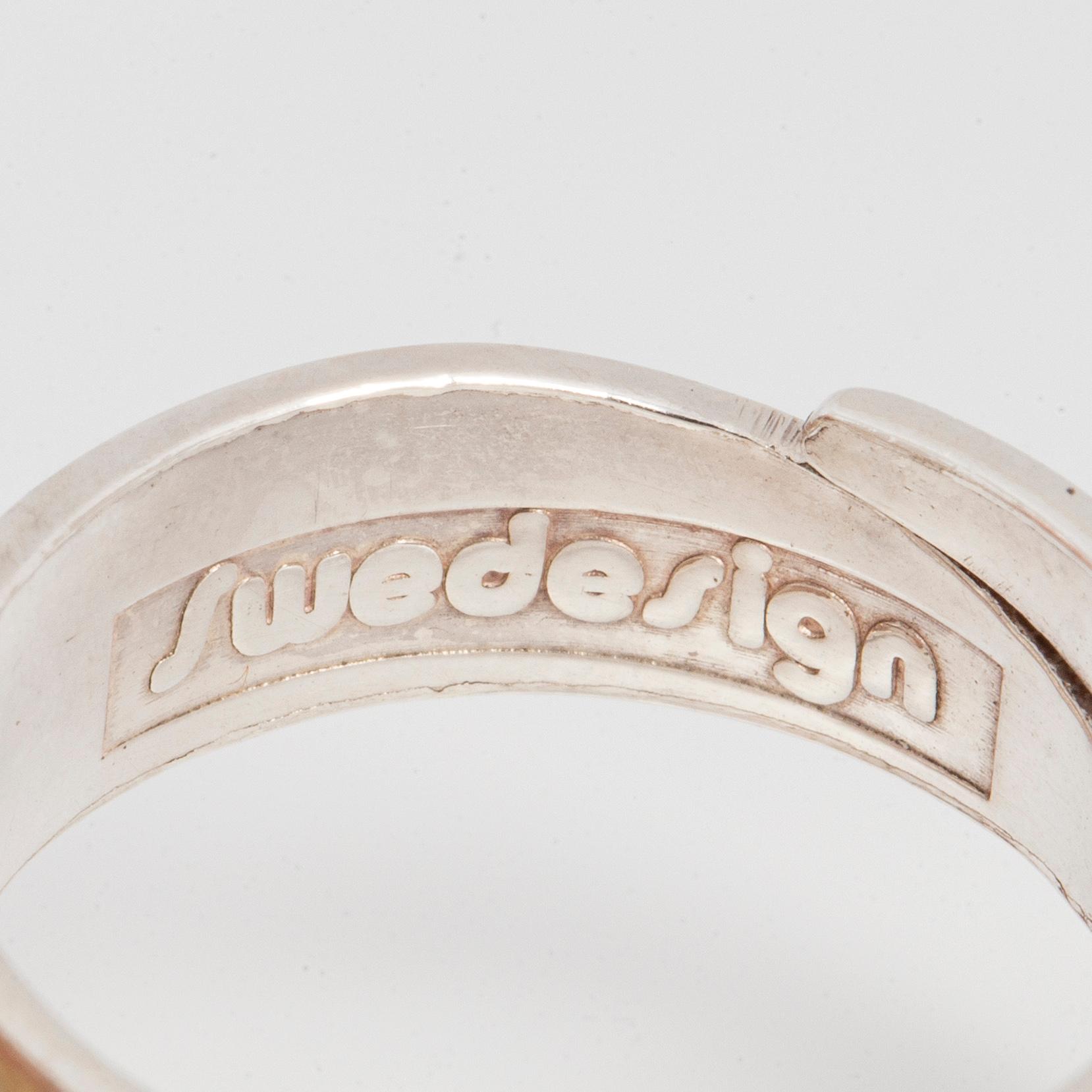 BENGT ERIK HALLBERG, Ring sterlingsilver med fasettslipad bergkristall.