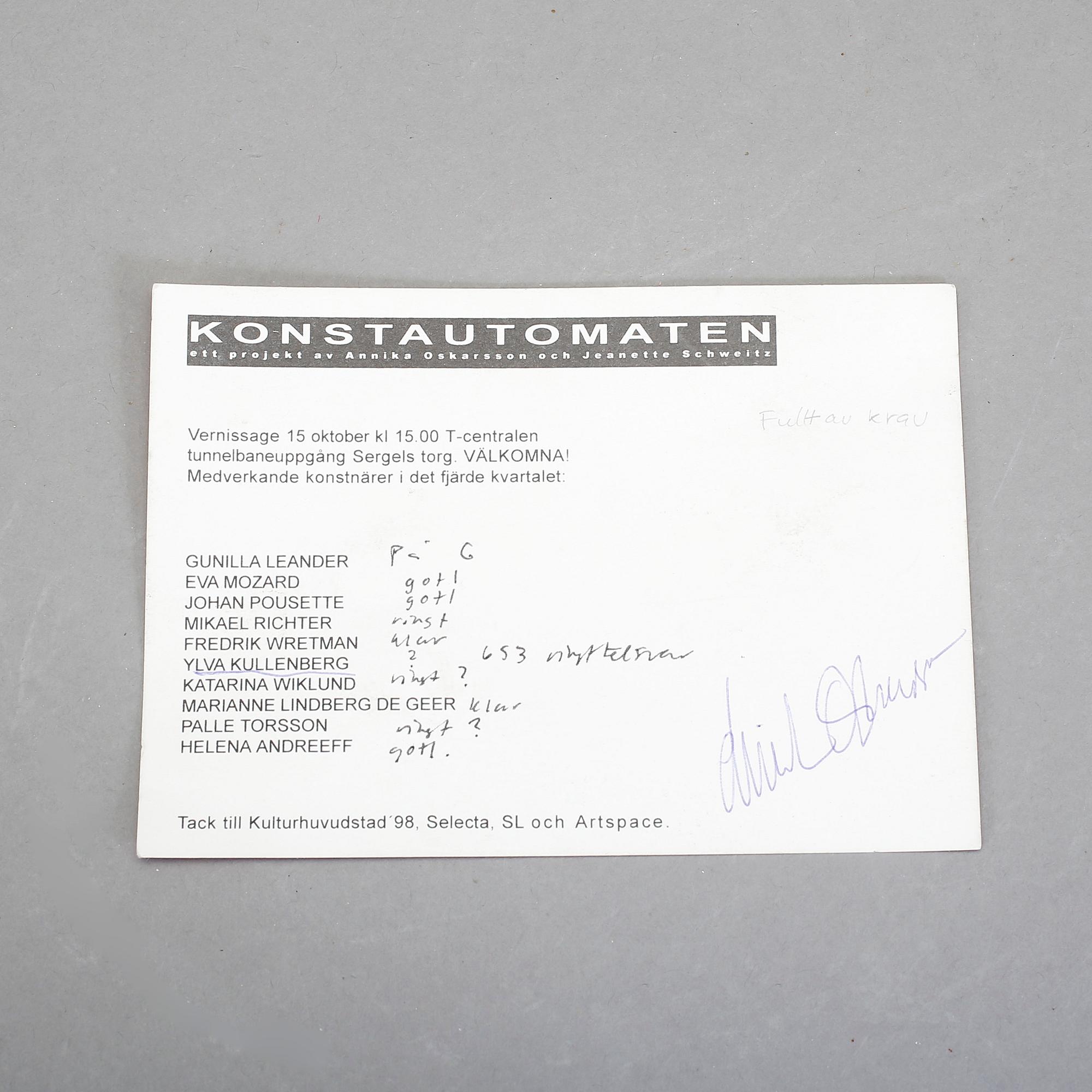 YLVA KULLENBERG, betong och papper, ej signerad.