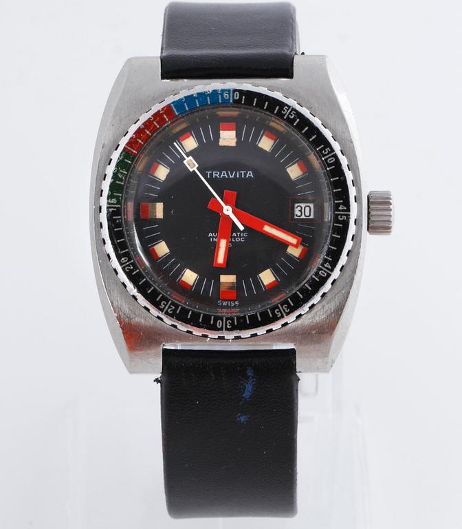 TRAVITA, armbandsur, 37 x 35 (43) mm.