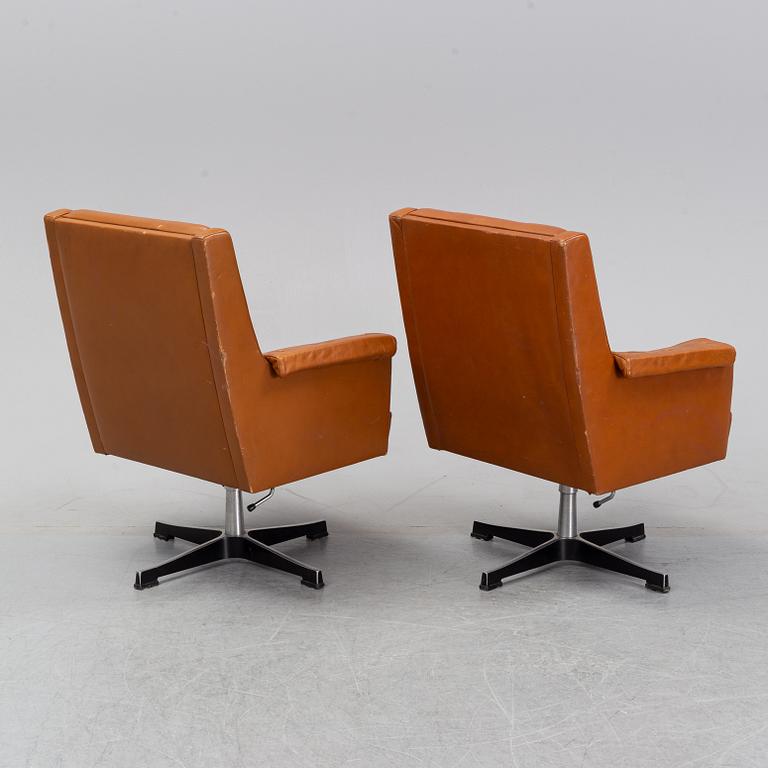 A pair of easy chairs, Ring Möbelfabrikk, Norway, second half of the 20th century.