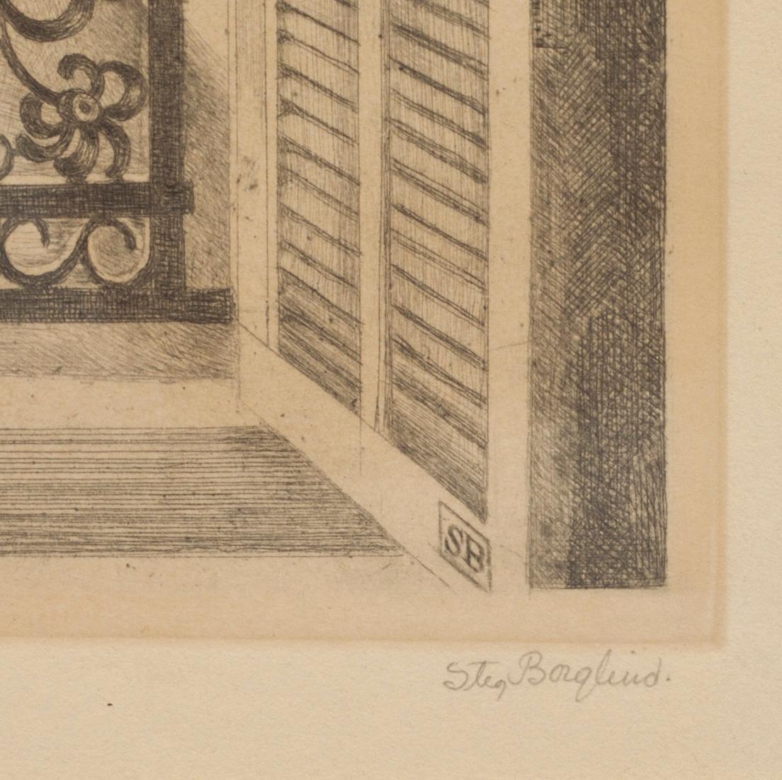 STIG BORGLIND, etsning, signerad.