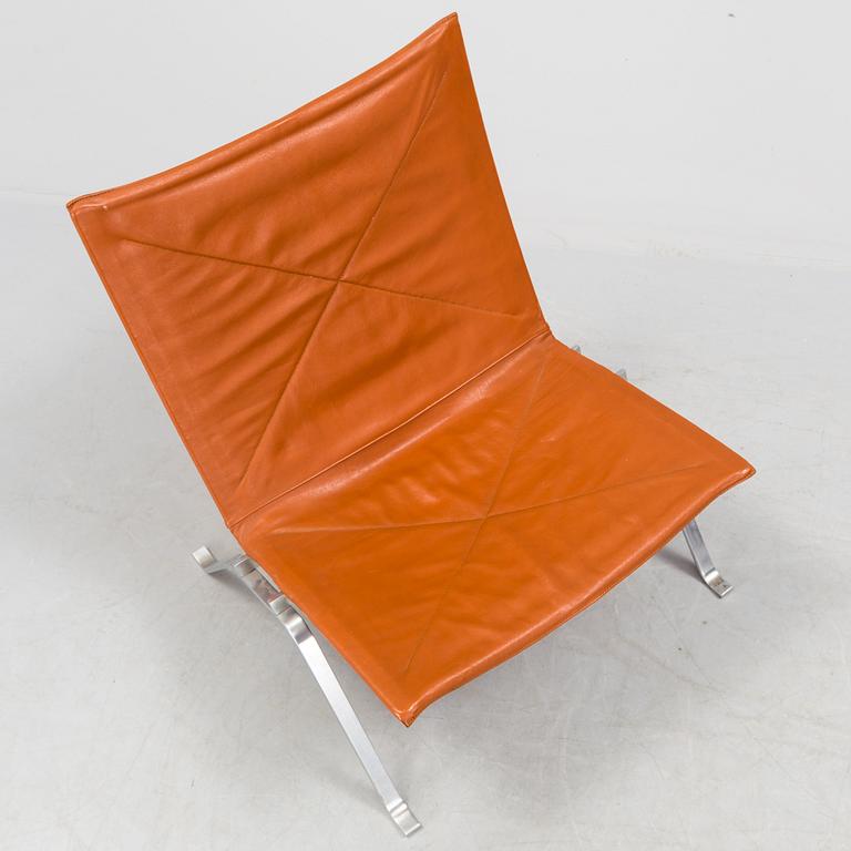 A Poul Kjaerholm 'PK-22' steel and leather easy chair, E Kold Christensen, Denmark.