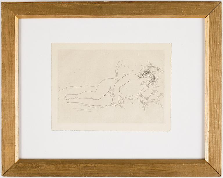 AUGUSTE RENOIR, etsning, osignerad.