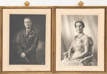 A set of two Royal photographs signed and dated 1954.