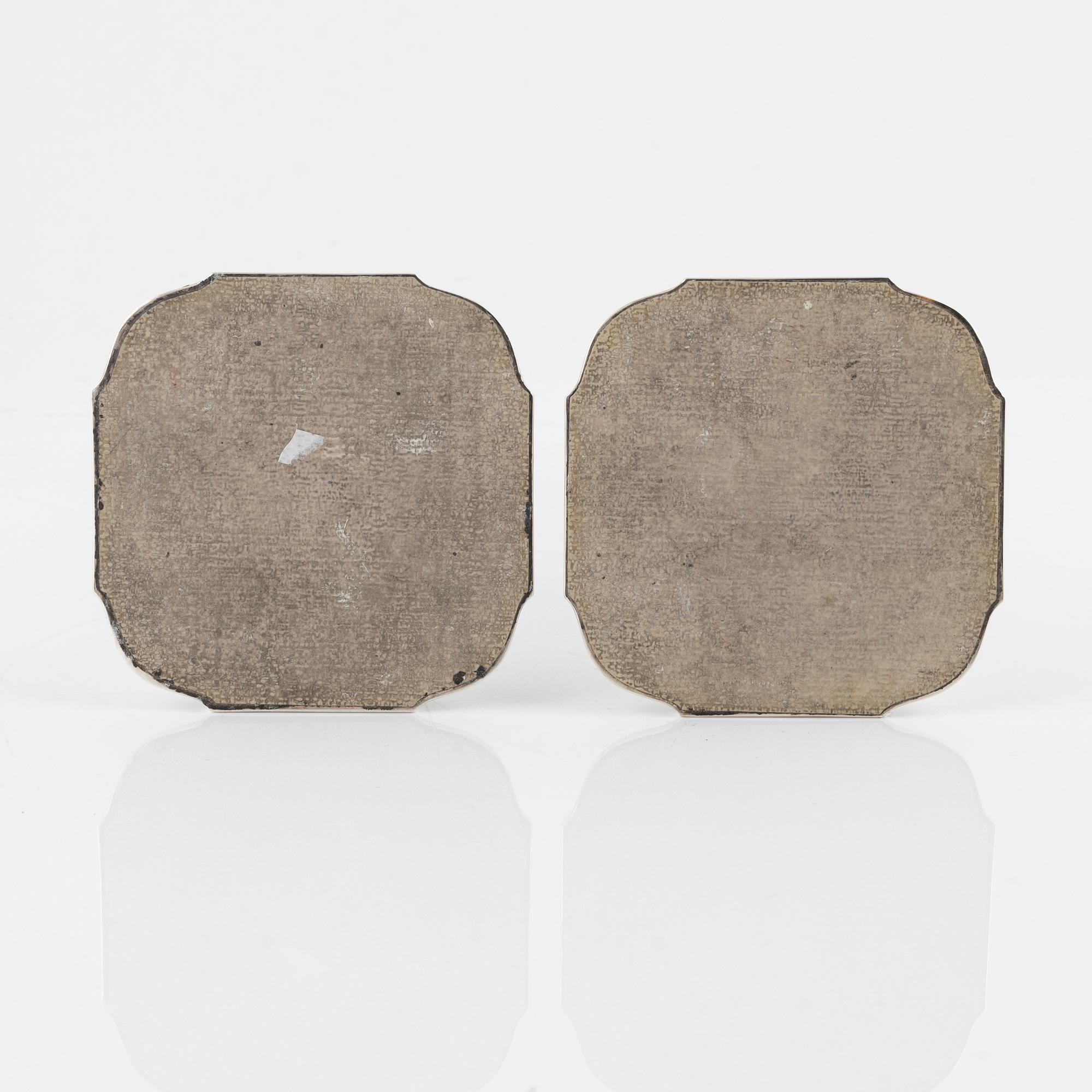 A pair of silver candle sticks, Ceson, Gothenburg, Sweden, 1992.