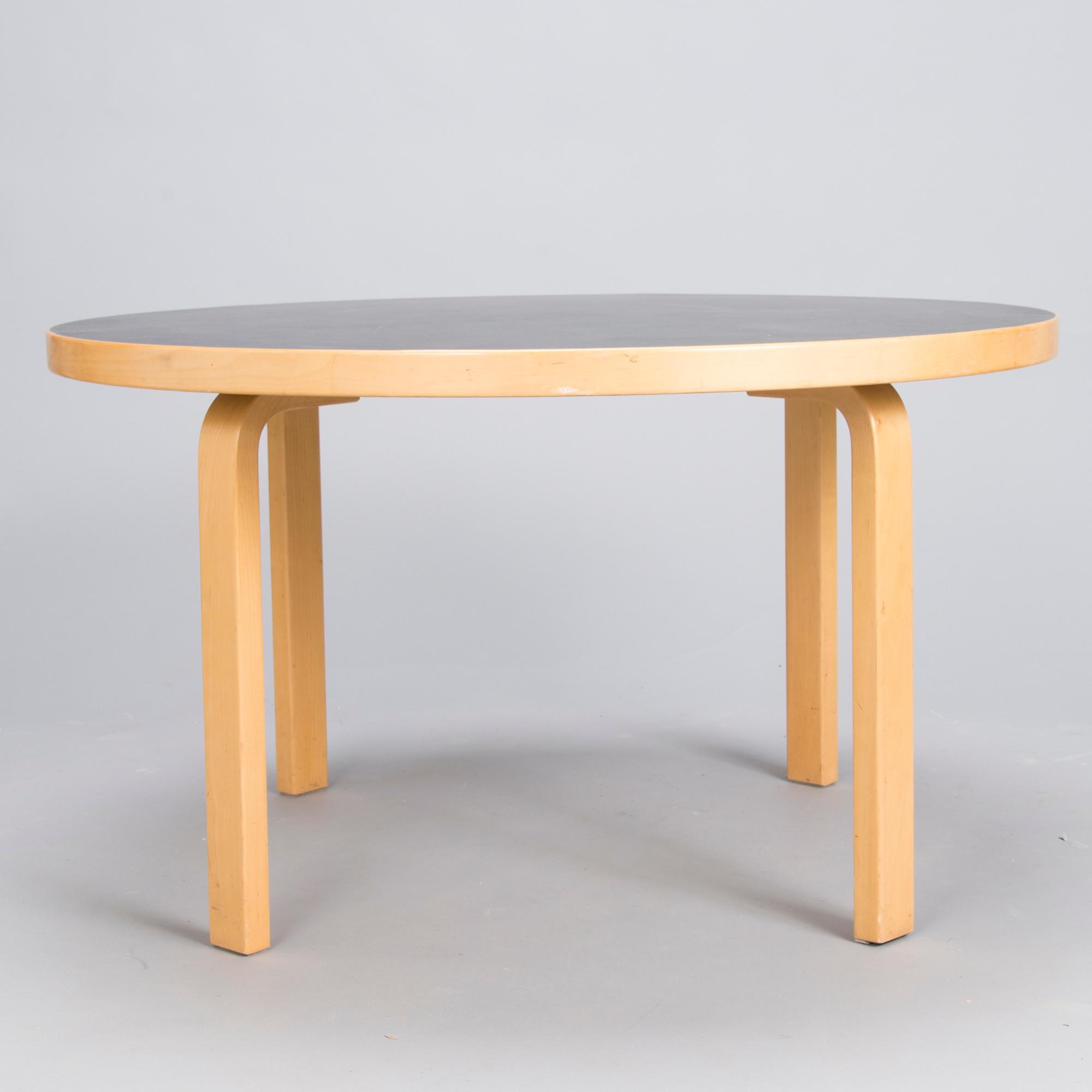 ALVAR AALTO, a late 20th century '90A', table for Artek