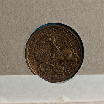 FOTOGRAFI / MINNESPLAKETT över Mannerheim, okänd, fotograf.