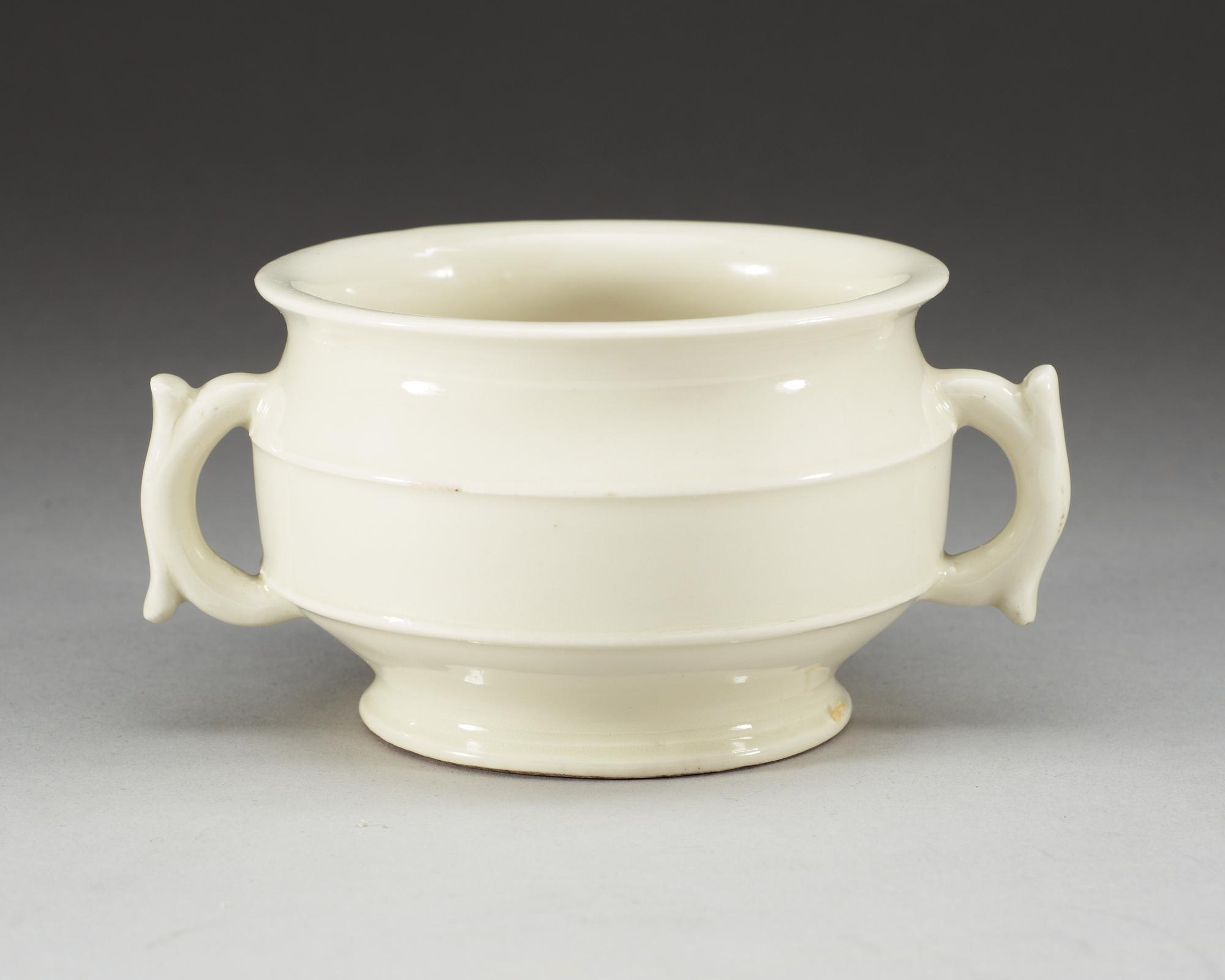 A blanc de chine censer, Qing dynasty.