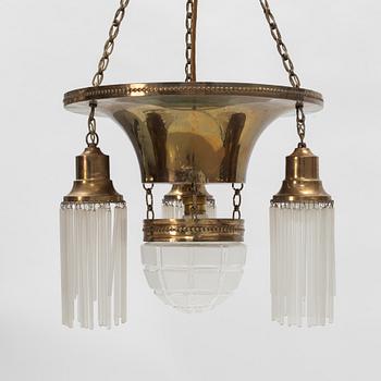 An Art Nouveau ceiling light, early 20th Century.