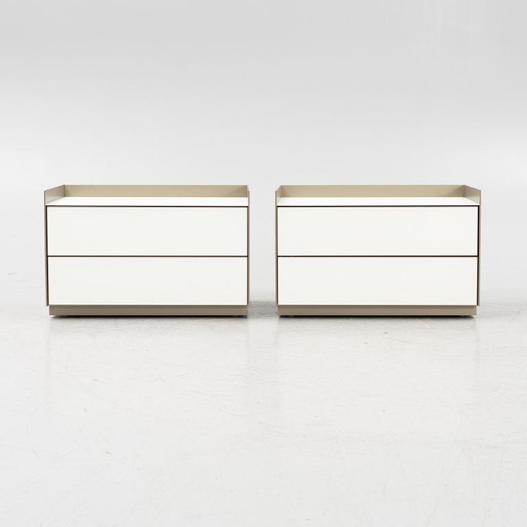 Giuseppe Bavuso, a pair of bedside tables, Rimadesio, Italy.