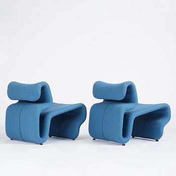 Jan Ekselius, a pair of lounge chairs, 'Etcetera', J.O. Carlssons Möbel AB, Vetlanda, 1960-70s.