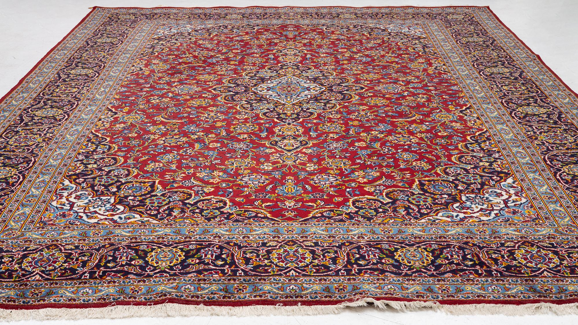 Carpet, Keshan, approx. 410 x 305 cm.