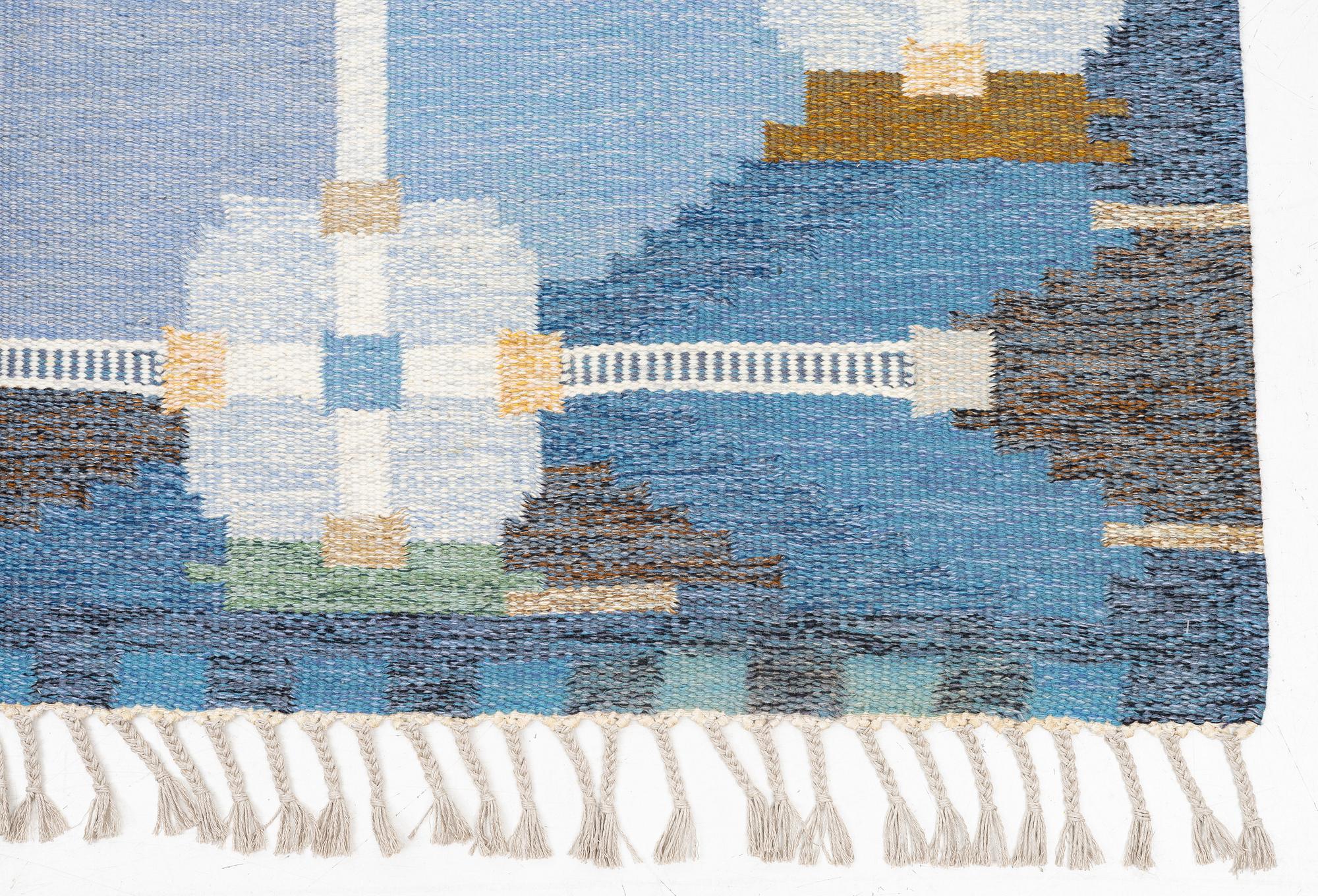 Ingegerd Silow, Rug “Dellen”, rölakan, approx. 283 x 193 cm, signed IS.