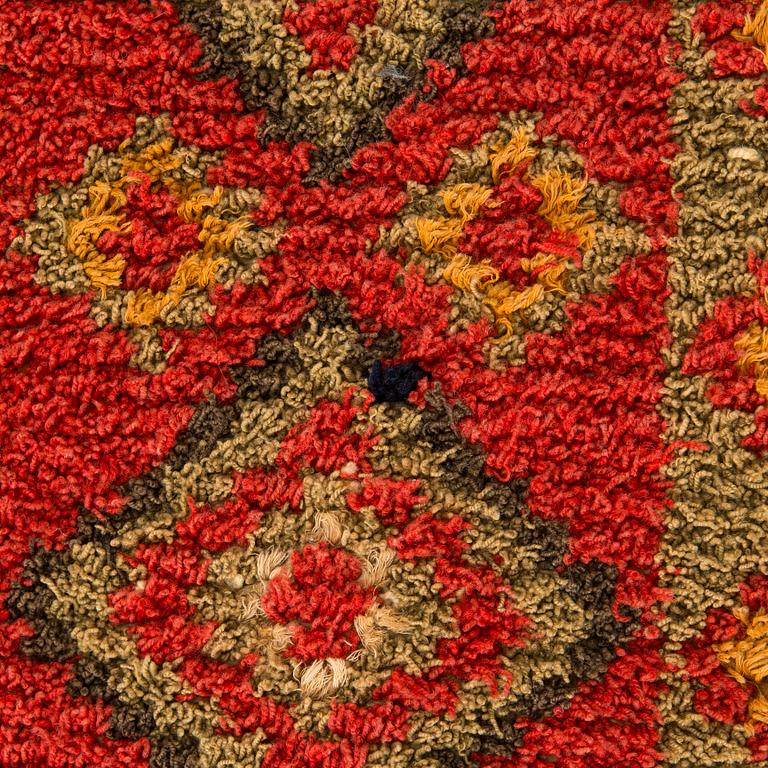 Rya / täcke, Finland, circa 1800. Ca 206 x 117 cm.