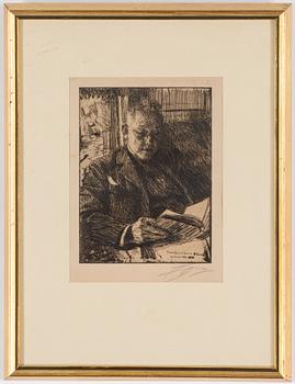 ANDERS ZORN, etching, 1904, signed in pencil.