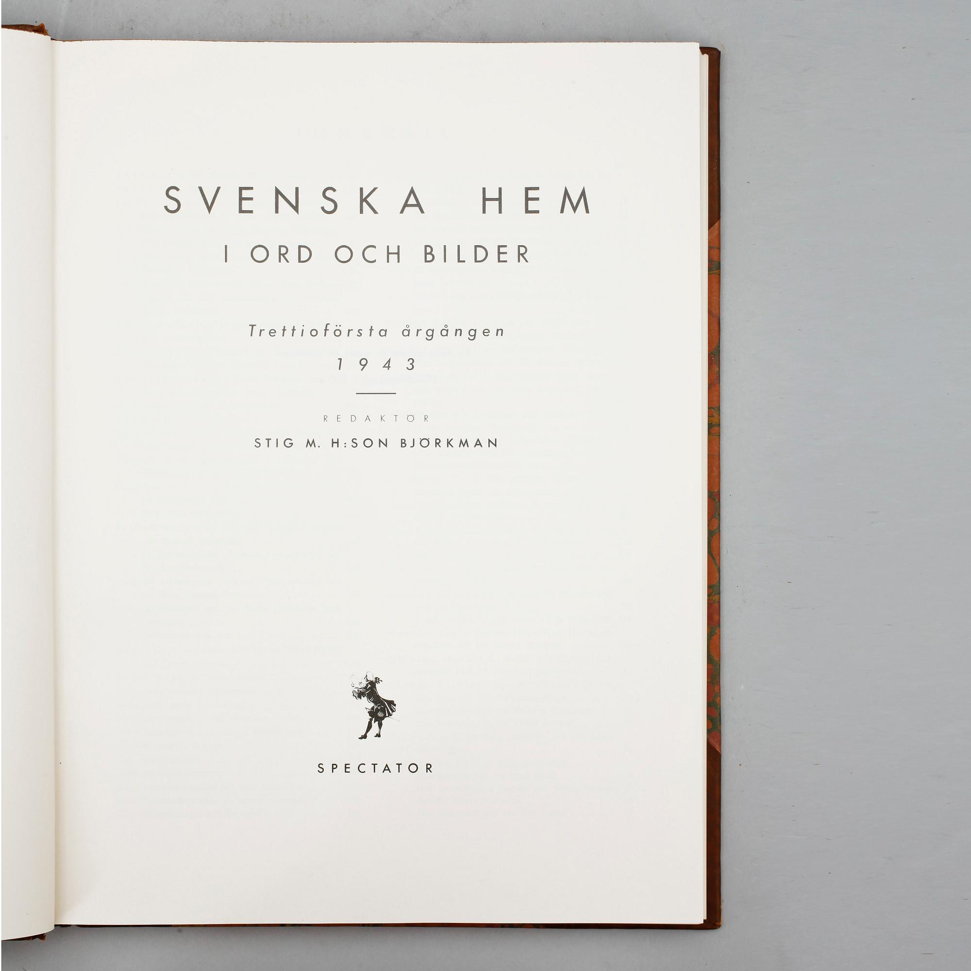 BOK. 22 band. "Svenska hem i ord och bilder", 1937-1958.