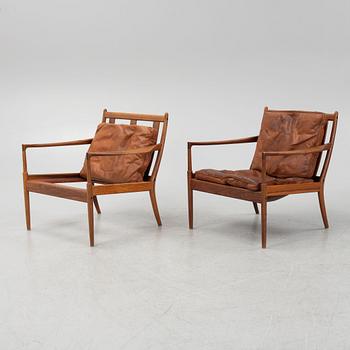 Ib Kofod Larsen, a pair of 'Samsö' armchairs, Olof Perssons Fåtöljindustri (OPE), Sweden.