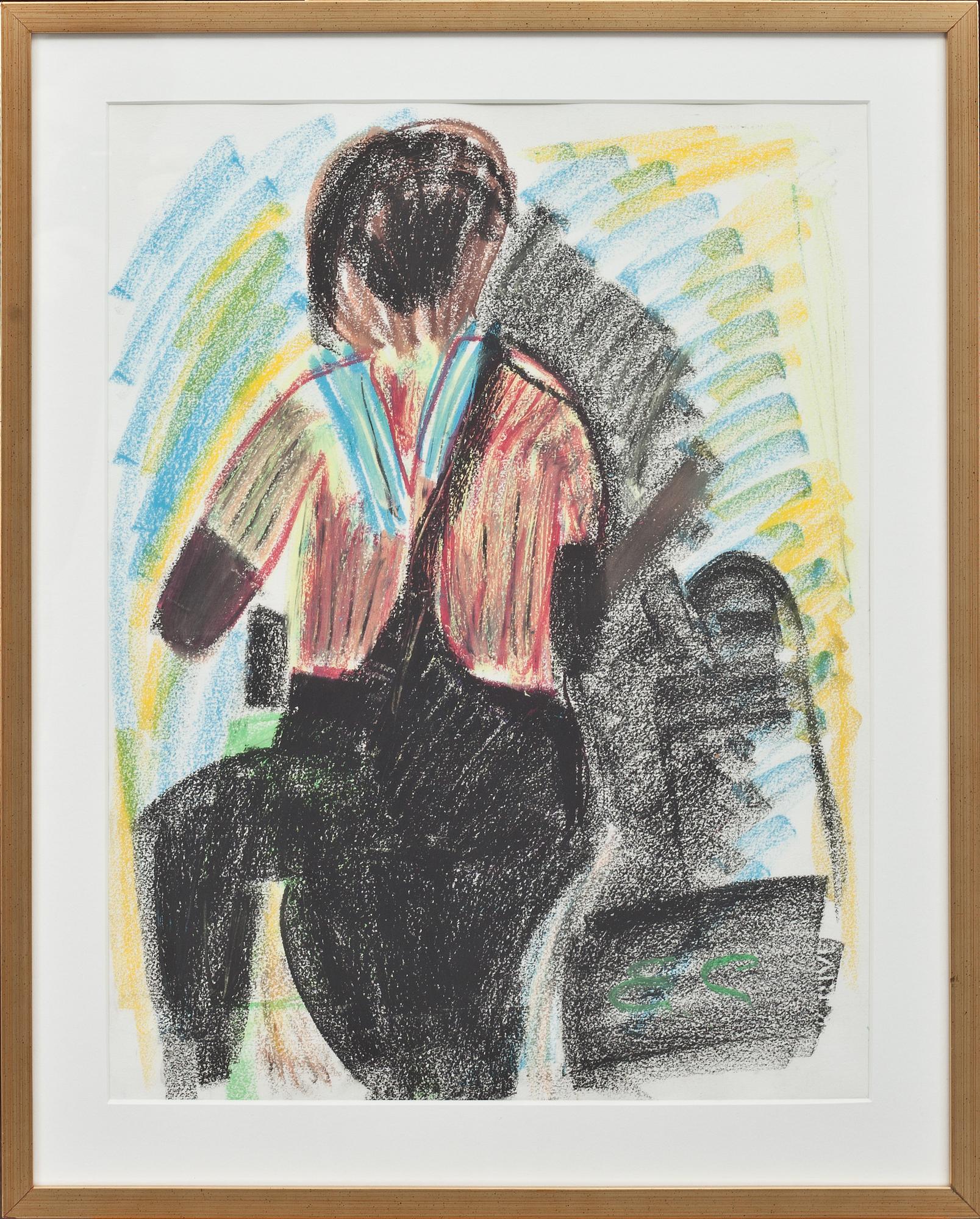 ERLAND CULLBERG, pastell, monogramsignerad.