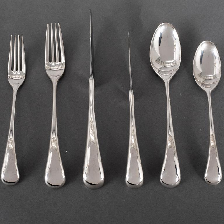 VIVIANNA TORUN BÜLOW-HÜBE, 72 pieces of silver plated flatware from Dansk International Design Ltd. Designed in 1986.