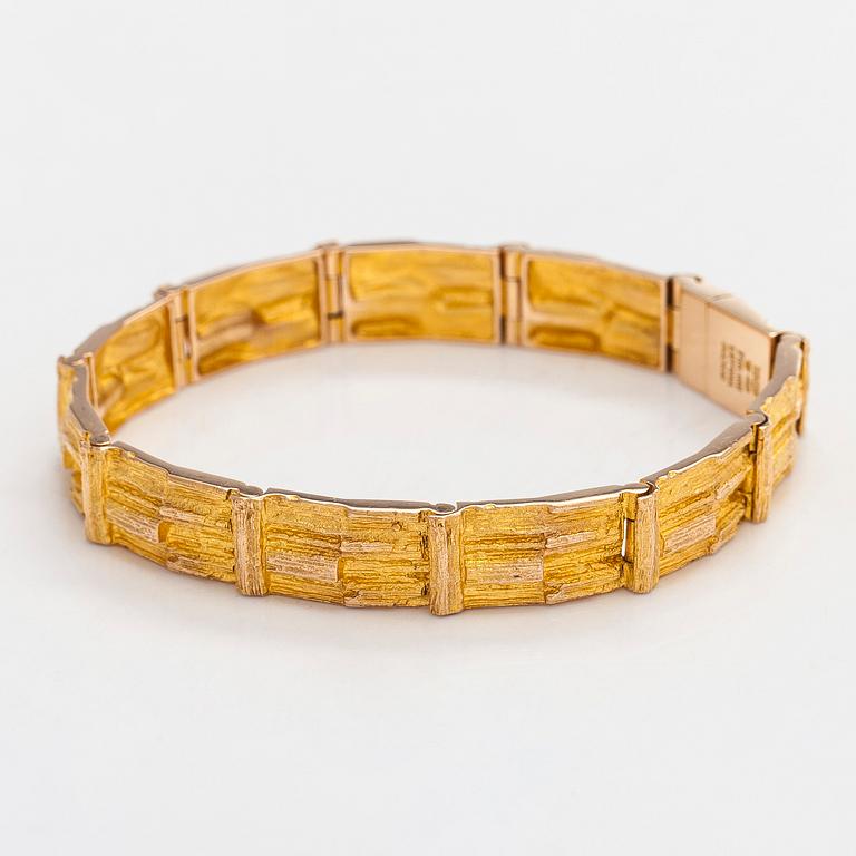 Björn Weckström, a 14K gold bracelet 'Cascade' for Lapponia 1973.