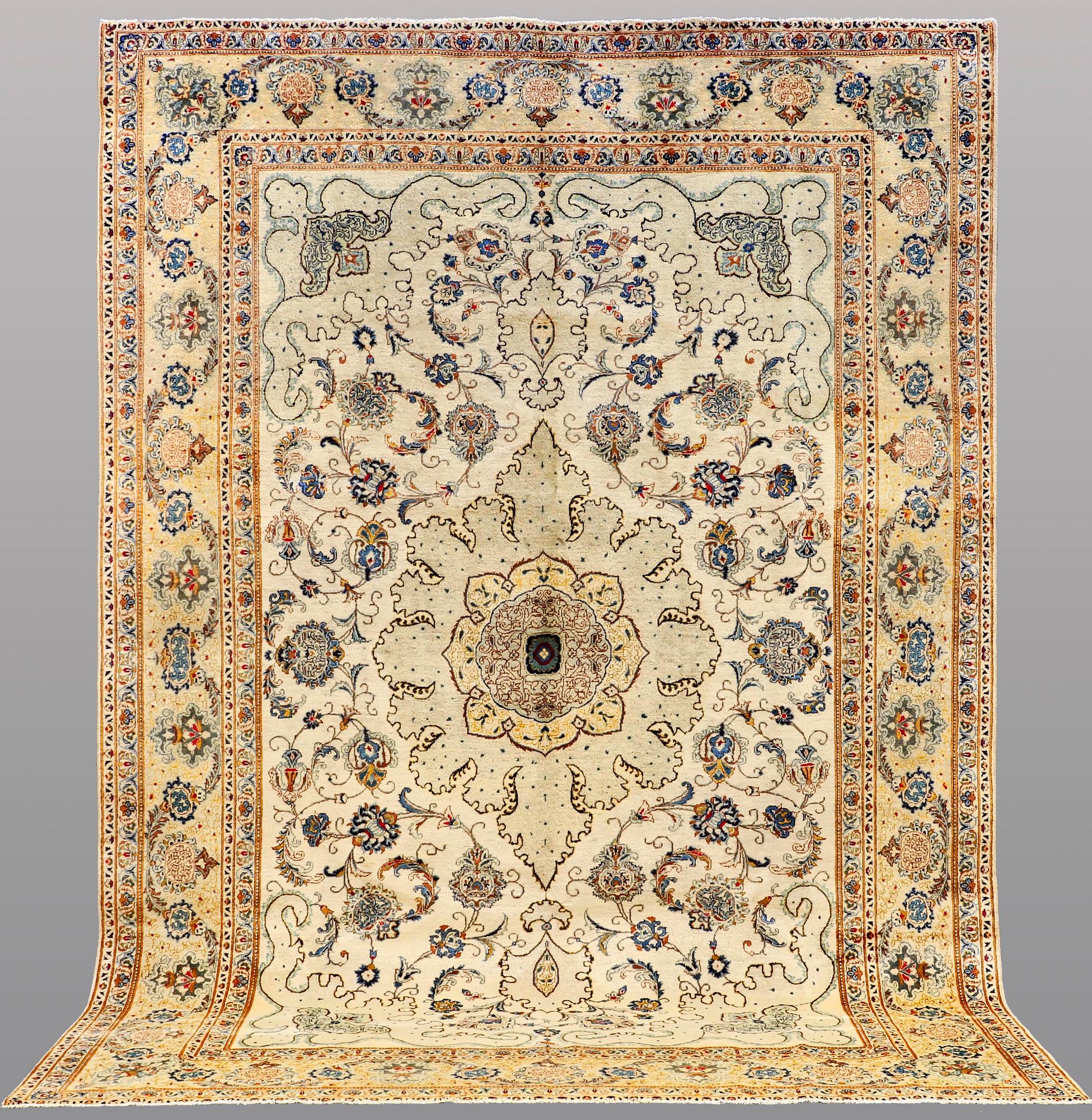 A carpet, Old Royal keshan, ca 395x275 cm.