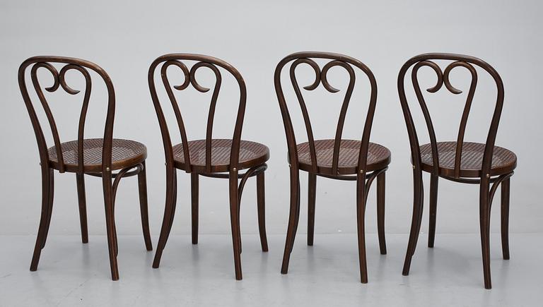 STOLAR, 4 st, Thonetstil, Rumänien, 1900-talets mitt.