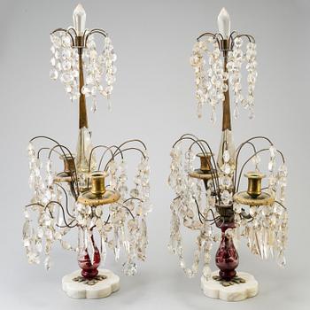 A PAIR OF EARLY 20TH CENTURY GIRANDOLES.