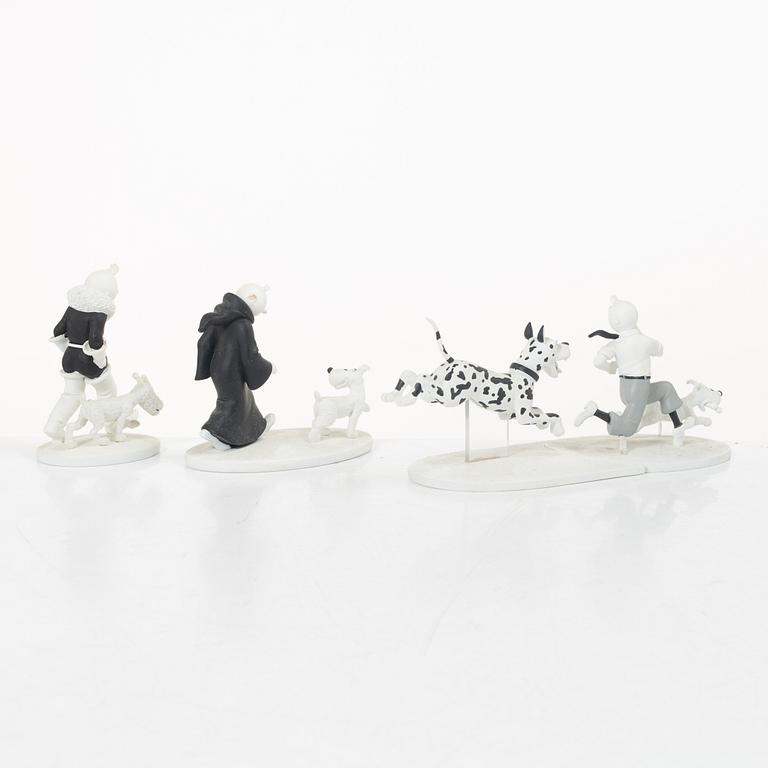 Tintin, collectible figures, 10 pcs, "Hors Serie", Hergé Moilins art, 2013-2015.