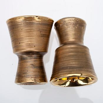 KARAFF samt BÄGARE, 6 st, rödlera, Savitorppa 1970/1980-tal.