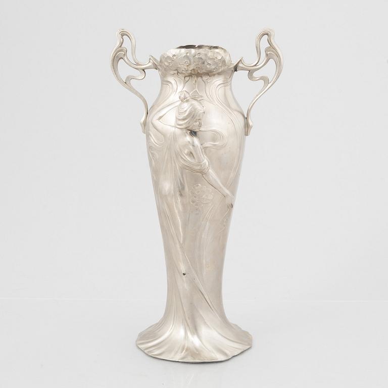 An Art Nouvaeu vase, WMF (Württembergische Metallwarenfabrik), Germany, early 20th Century.