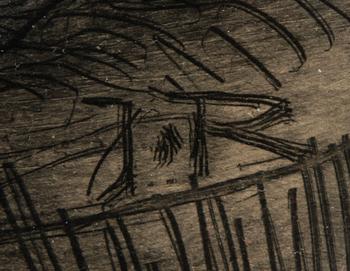 JALMARI RUOKOKOSKI, färgetsning, signerad i plåten J.R.