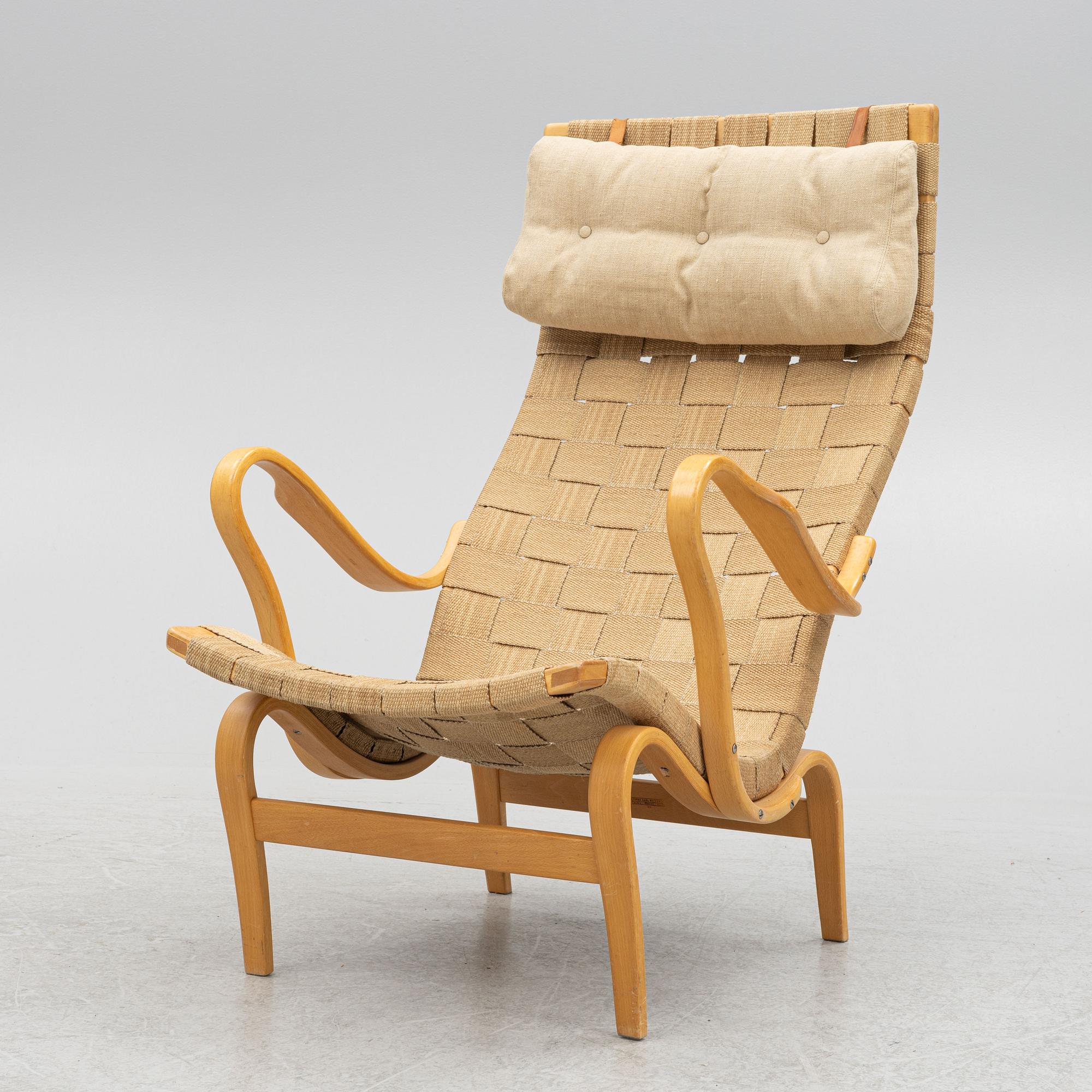 Bruno Mathsson, armchair, "Pernilla", Karl Mathsson Company 1975.