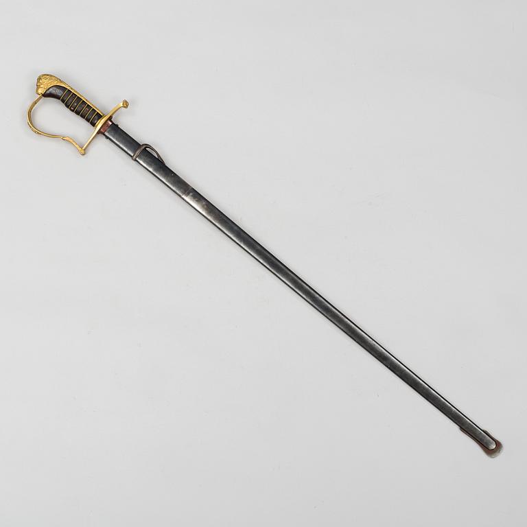 A Swedish infantry officer's sabre 1899 pattern with scabbard.