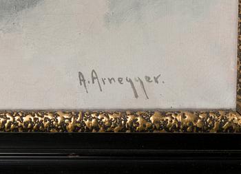 Alois Arnegger, öljy kankaalle, signeerattu.