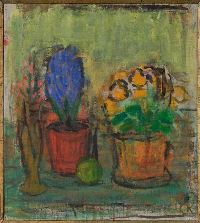 Carl Kylberg, "Hyacint och gula blommor".
