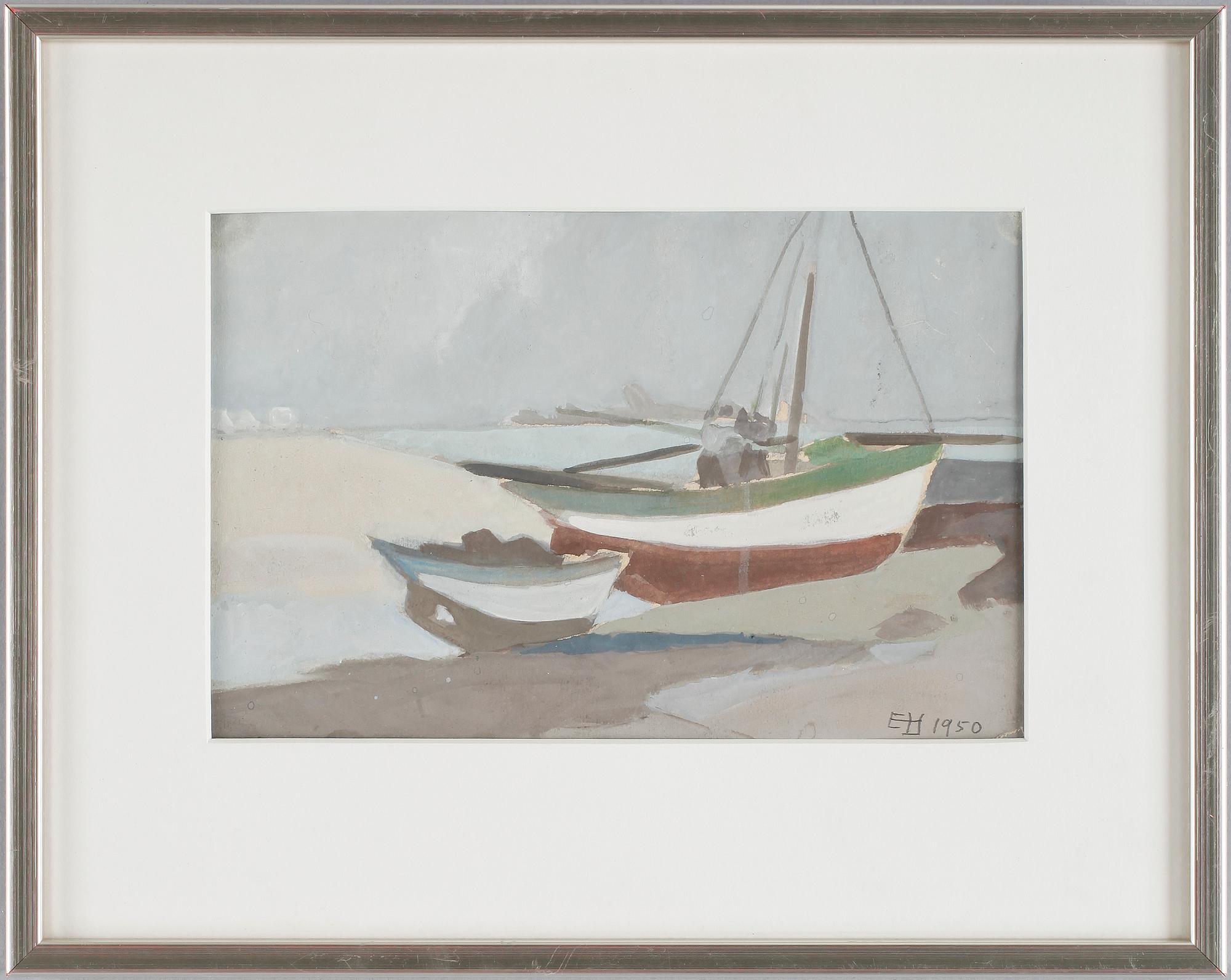 ELLI HEMBERG, gouache, sign och dat 1950.