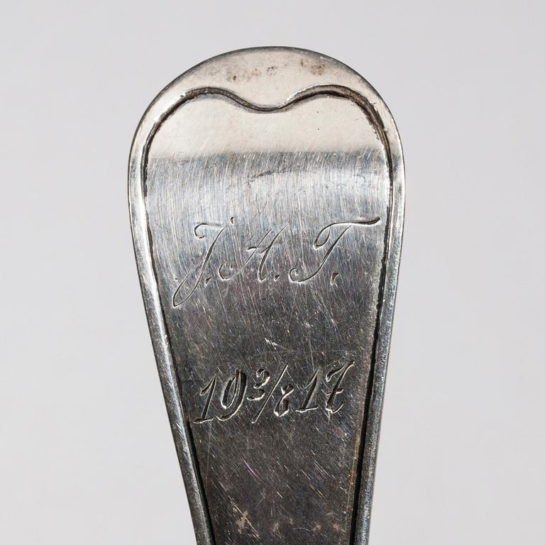 SOCKERSTRÖARE, silver, Åbo 1790, Olof Lundgren, vikt 52 g.