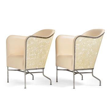 114. Mats Theselius, a pair of "Star" armchairs, ed. 147 & 175/360, Källemo, Värnamo, post 2009.