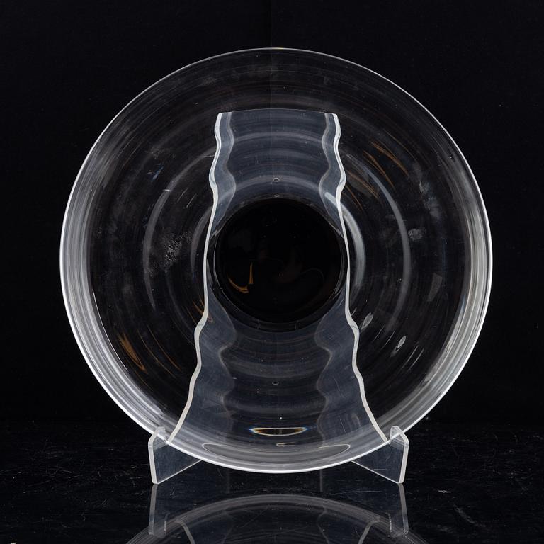 Simon Gate, a glass dish model "GU 113", Orrefors, 1930's.